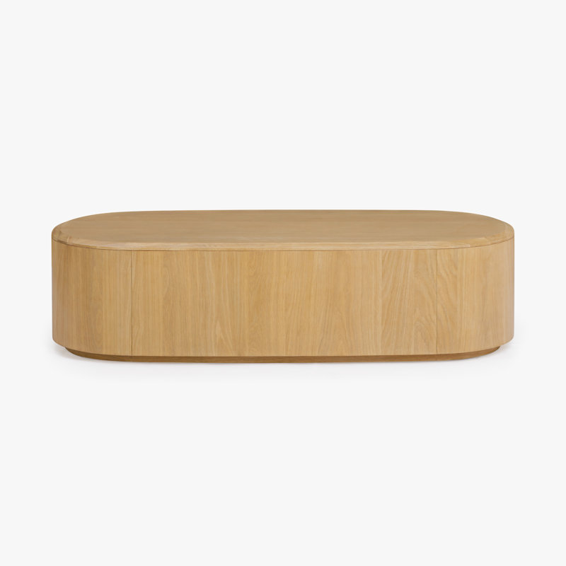 Table basse ovale en chêne naturel Kodie