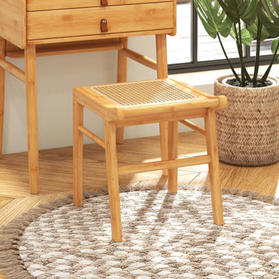 Bamboo / Rattan Accent Stool