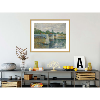 Le pont de Courbevoie, Paris, mai-juil 1887 (El puente de courbevoie) par Vincent van Gogh, impression giclée encadrée