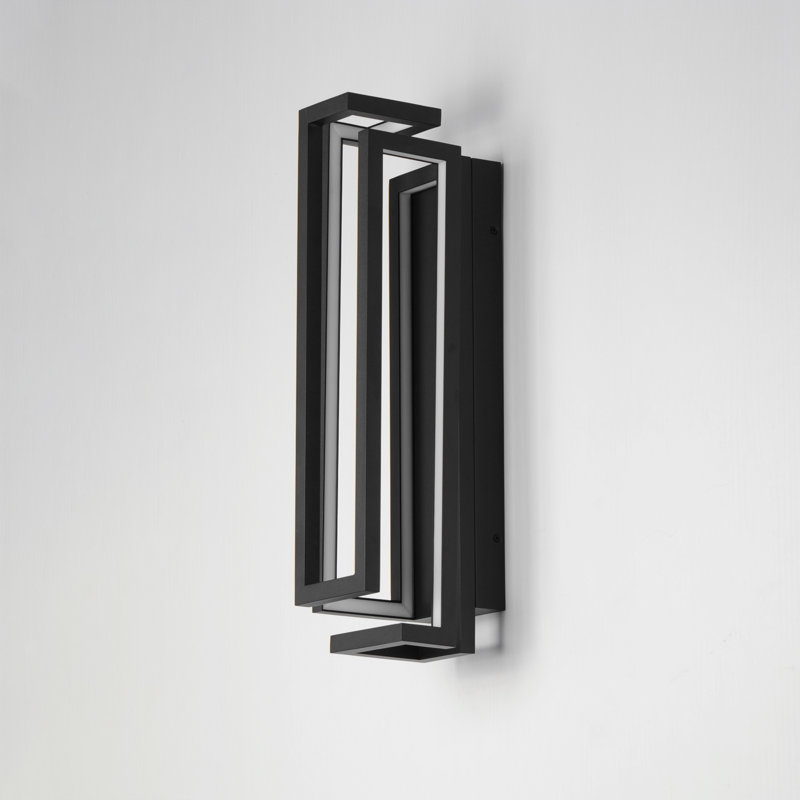 Ilah Aluminum LED Flush Mounted Sconce, Black