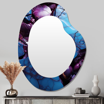 Irven - Grand miroir mural asymétrique moderne à formes abstraites