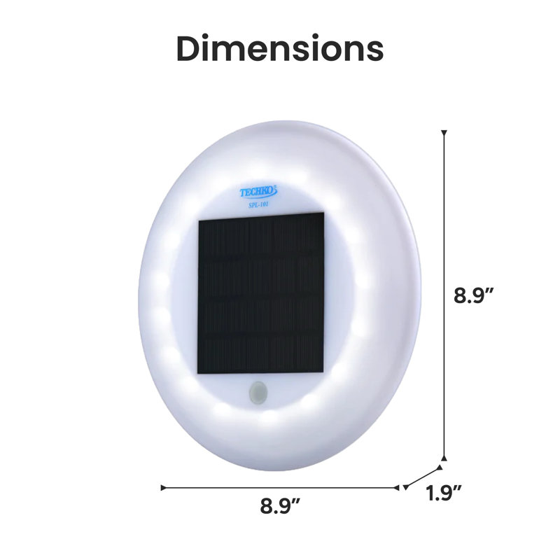 Solar Powered Integrated LED Outdoor Floating Pool Light, White