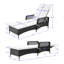 Chaise longue inclinable simple avec coussins 22,4 po Baziliu
