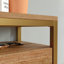 Armoire à chaussures murale avec miroir, finition brune