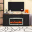 Meuble télé avec foyer électrique, chauffe-flammes multicolore, tablettes réglables et tiroir-55953864-55953866