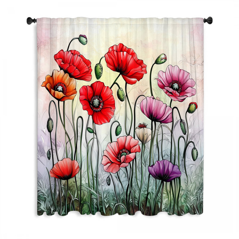 Poppy Flowers, L 50 po x L 96 po