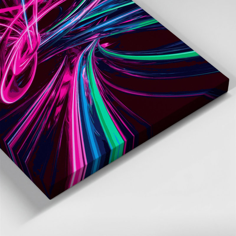 Digital Abstraction 81 Purple Canvas Wall Art, 8" H x 10" W