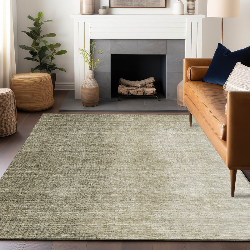 Premium Machine Washable Prisco Brown Rug, Rectangle 2'6" x 3'10"