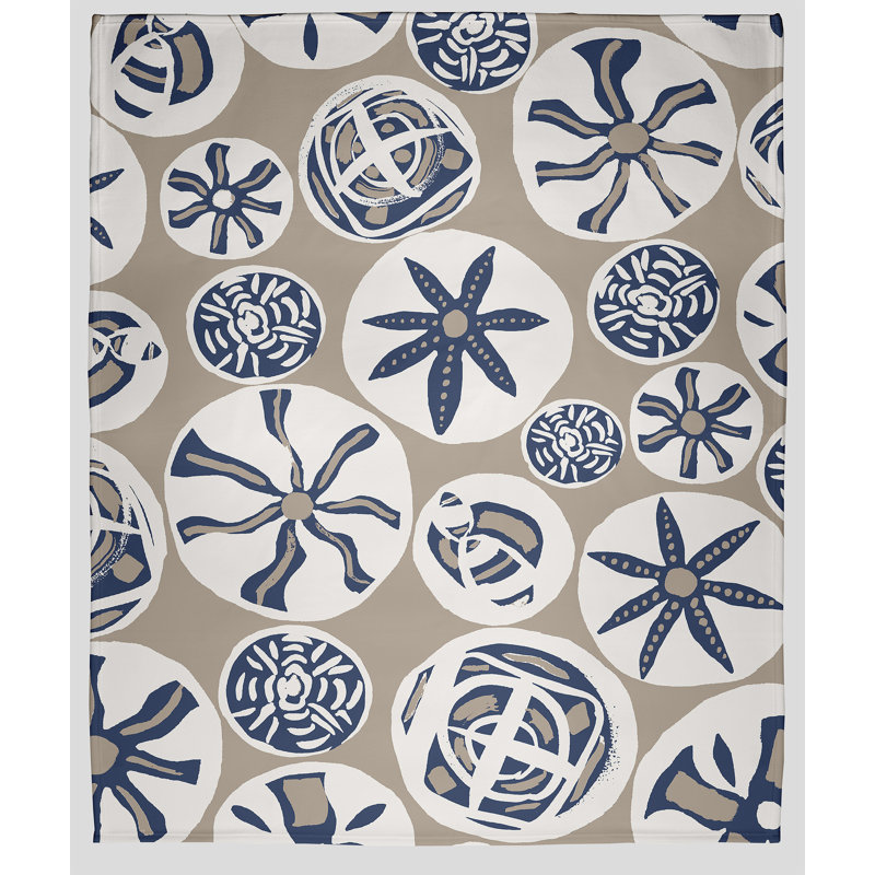 Couverture polaire Safari, L 60 po x L 80 po, Taupe/bleu