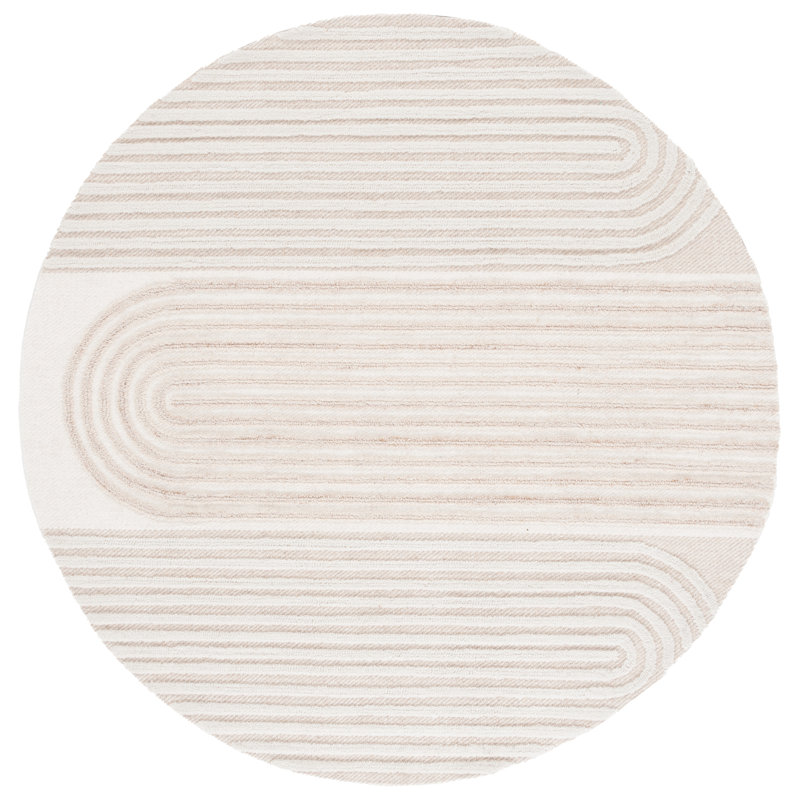 Neppur Southampton Hand Tufted Performance Geometric Shapes Rug, Round 6'