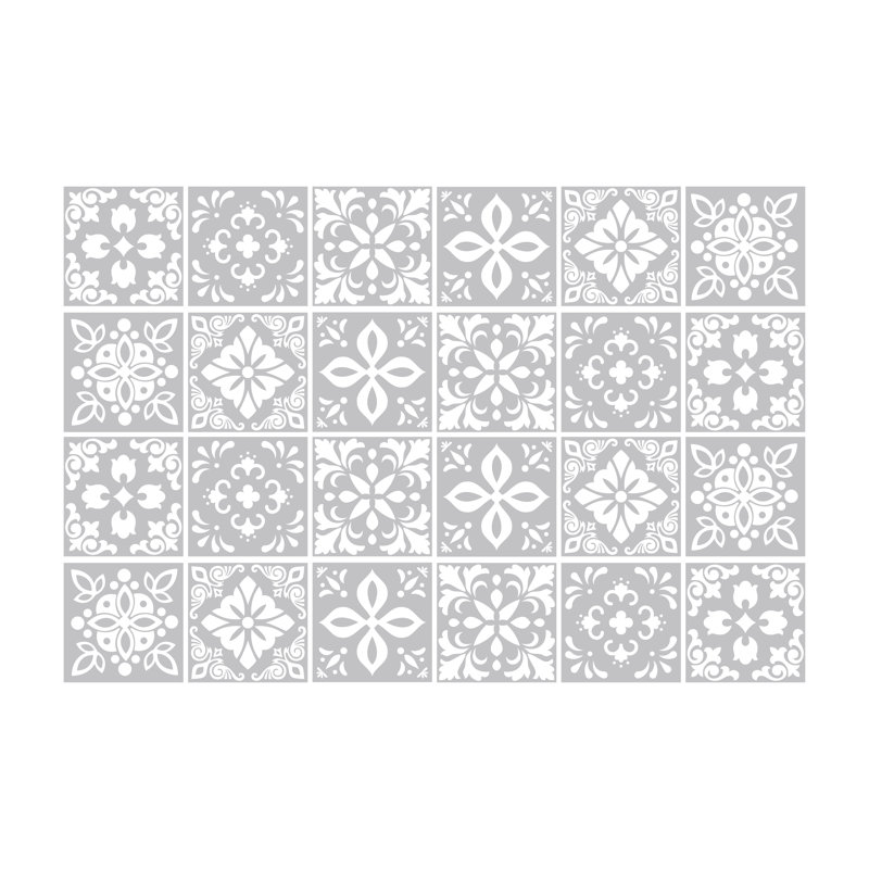 Collinward 15cm W x 15cm L PVC Peel and Stick Mosaic Tile, Light Grey