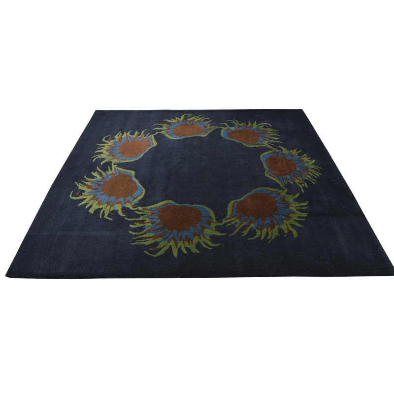 8 Ft Square Pineland Navy Blue Rug