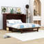 Grand lit escamotable 1 tiroir avec accents en rotin, conception pliable peu encombrante-114308641