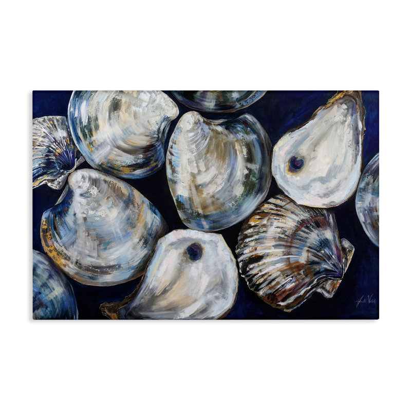  «Seashell Shore Finds», art mural par Jeanette Vertentes, H 30 po x l 45 po