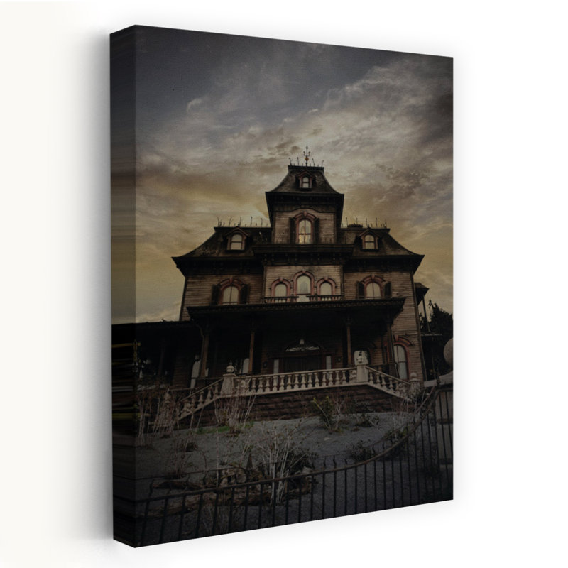 «Creepy House», art contemporain abstrait, H 24 po x l 16 po