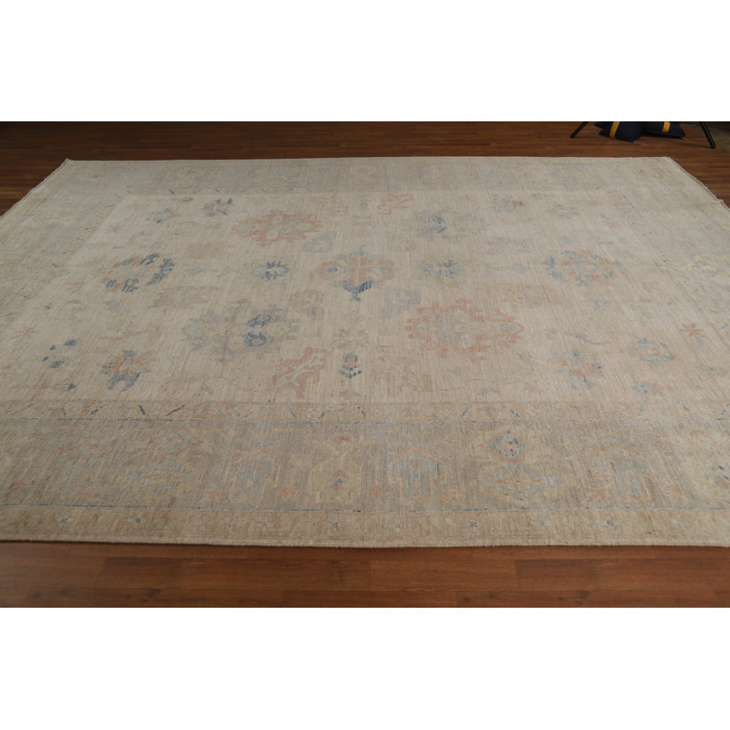 Vegetable Dye Oushak Turkish Area Rug 9x12