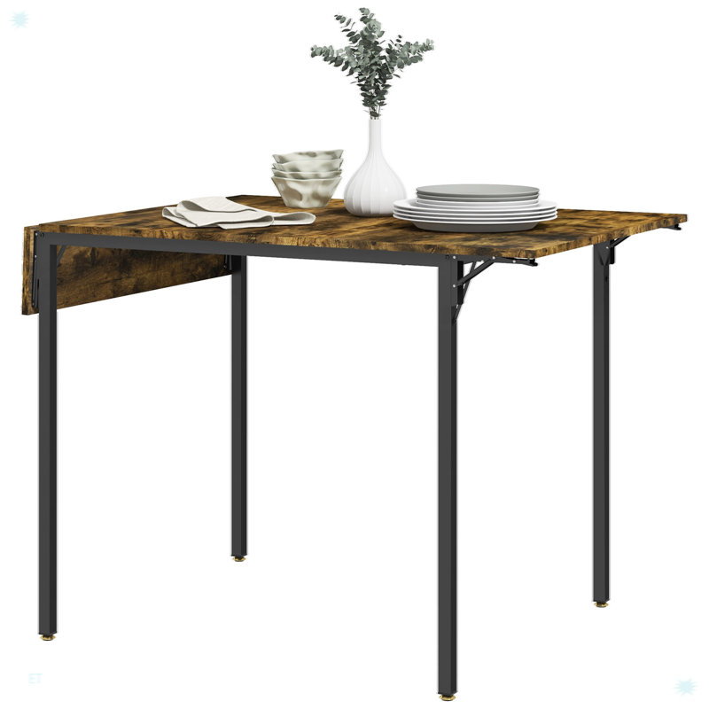 Industrial Folding Dining Table For 2 To 4