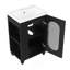 20" Bathroom Vanity with Sink, Bathroom Vanity Cabinet with Two-tier Shelf, Adjustable Shelf, Solid Wood and MDF, Black