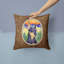 Coussin intérieur/extérieur brun doberman