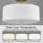 Kerre Dimmable Linen Drum LED Semi Flush Mount