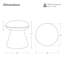 Tabouret de coiffeuse 16,1 po pivotant en chenille 16,1 po-131298850