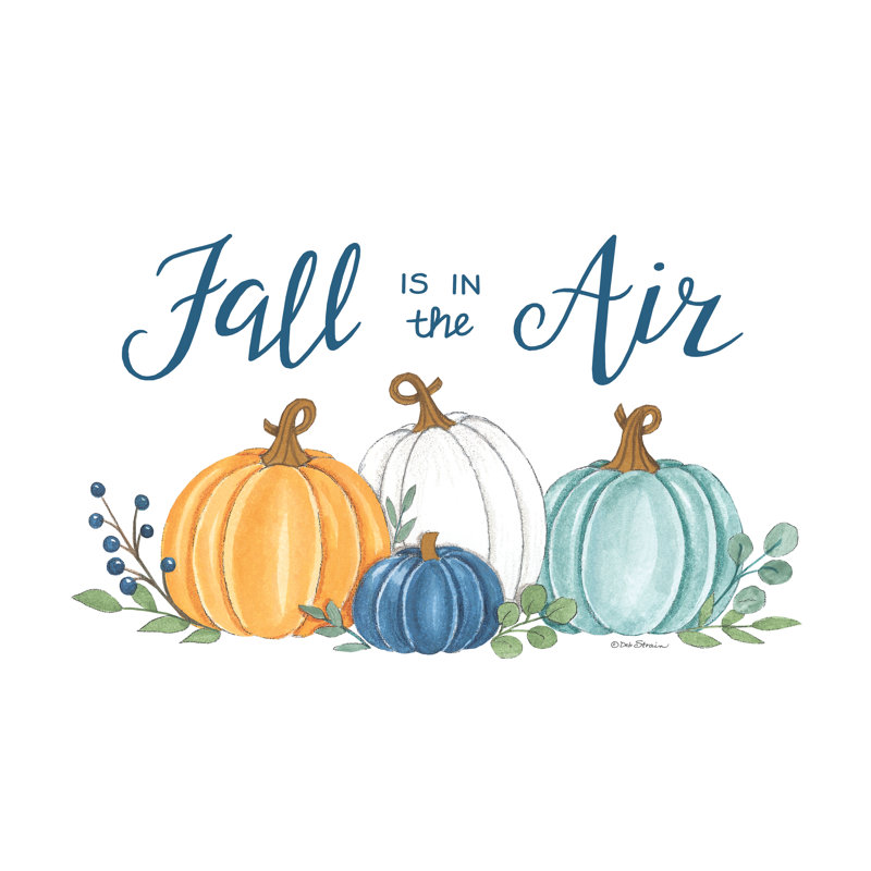 «Fall Is in the Air» par Deb Strain - reproduction d'art sur toile tendue, H 12 po x l 18 po