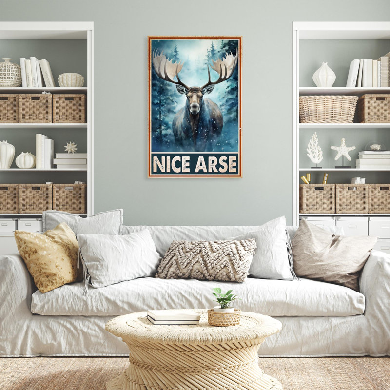 " Moose Nice Arse 1 ", 36" H x 24" W x 1.25" D