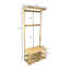 Arbre d'entrée en bois de bambou Annegriet avec banc et rangement pour chaussures-1194883275
