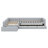 Modern L-Shaped Upholstered Daybed with Pull Out Trundle Bed and Storage Drawer-129521524
