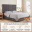 Lit plateforme extra-haut capitonné en velours gris, style contemporain glamour, avec tiroirs de rangement, format King, gris-1624956750-1624956747