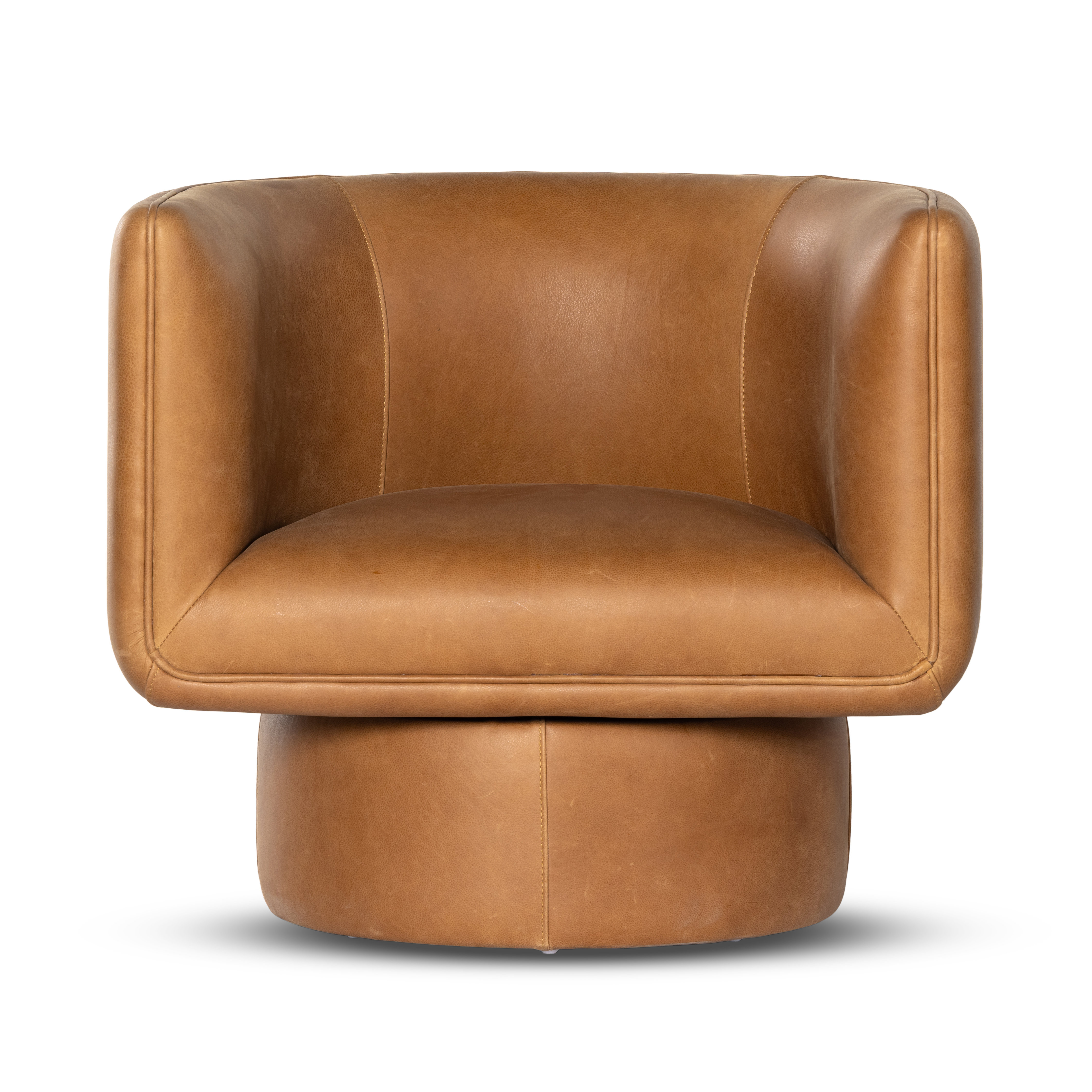 Genuine leather swivel discount chair