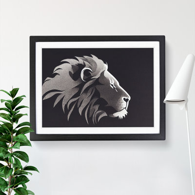 Terrific Lion Abstract - Framed Print