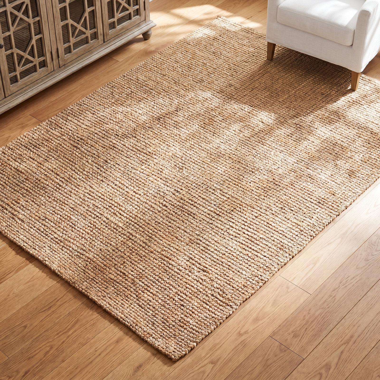 Asta Natural Hand-Loomed Jute Rug, Rectangle 9' x 12'