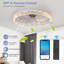 Ventilateur de plafond encastré moderne de 20 pouces avec lumière DEL à intensité variable et télécommande, ventilateur de plafond réversible à moteur à courant continu de 6 vitesses