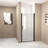 30"X 72" Shower Door Aluminum Frame, Half Frame ,1/4"(6Mm) Tempered Glass Explosion Proof Film,Stainless Steel Handle-123404401