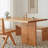 Creative Oak Solid Wood Acrylic Dining Table-107293741
