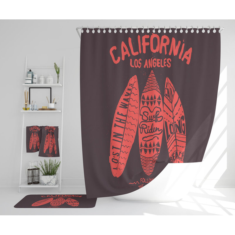 Natina Polyester Shower Curtain Set