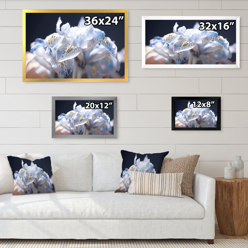 Orchid Petals Water Drops - Art moderne et contemporain sur toile, Impression blanche sur toile encadrée