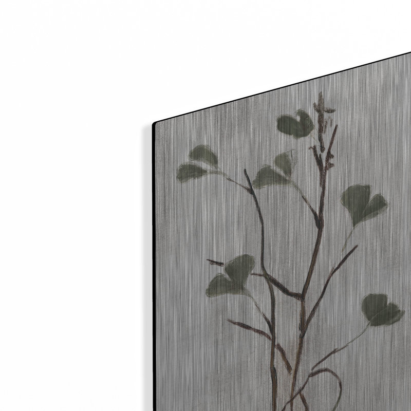  «Zen Panel 1 On White» par Silvia Vassileva, art mural en métal, 12 po x 36 po