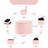 Collapsible Storage Ottoman Round with Tray Teddy Fabric Living Room Bedroom Ottoman with Storage-984372707
