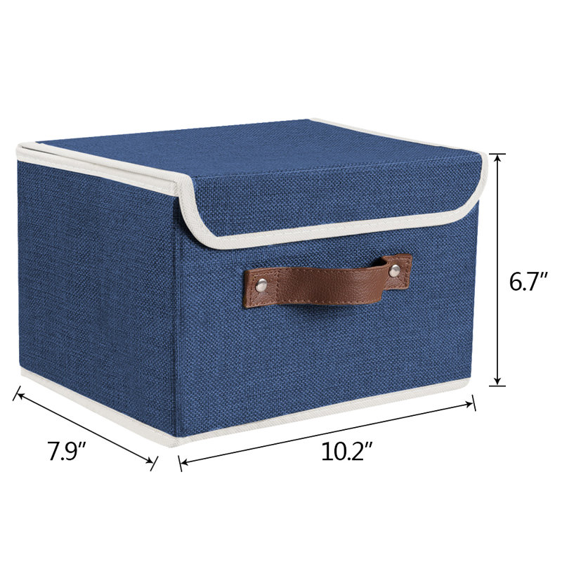 Ensemble de boîtes en tissu, H 6,7 po x l 10,2 po x P 7,9 po, Gris