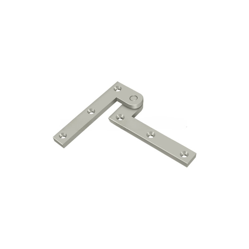 Deltana PH35U15 3-7/8" Height X 1/4" Thickness Fixed Pivot Door Hinge Brushed Nickel Pair