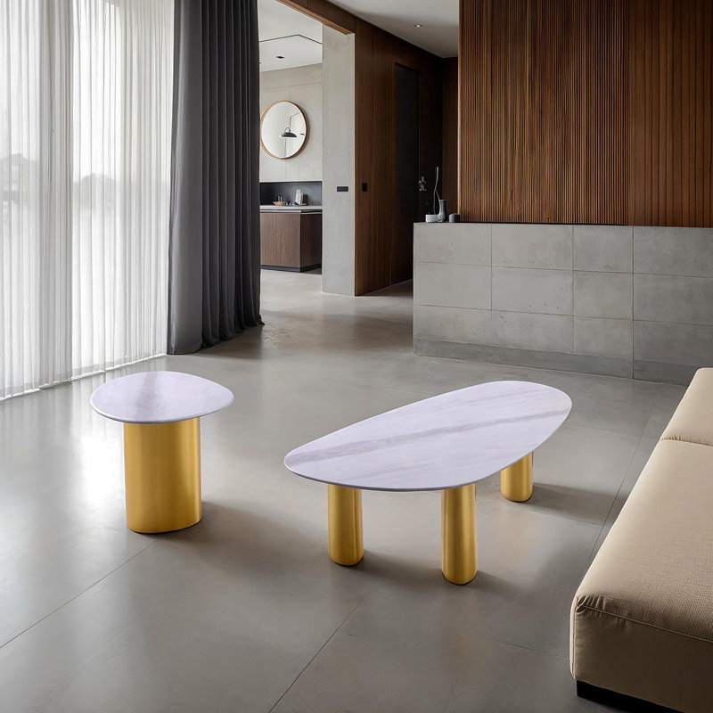 Ensemble de table 3 pièces Contemporary, Blanc