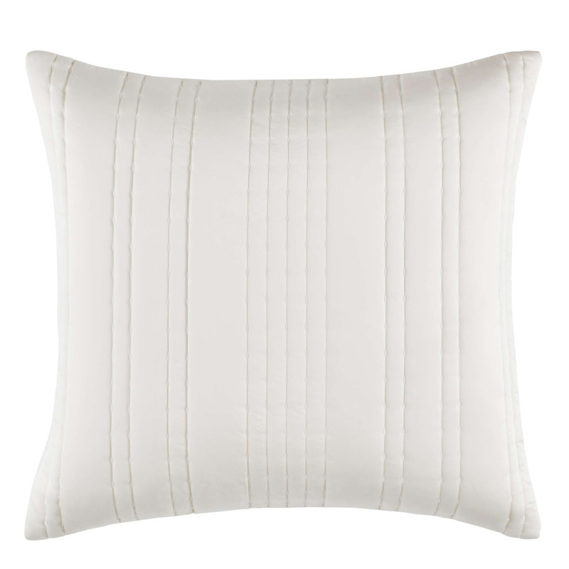 Blissful Bamboo Pearl/Silver Quilted Sham, Euro