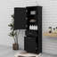 Armoire de rangement pour salle de bain avec 2 tiroirs de taille différente et tablette réglable