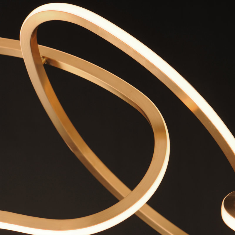 Luminaire suspendu 1 lumière DEL Coeyn Coeyn, Champagne brossé