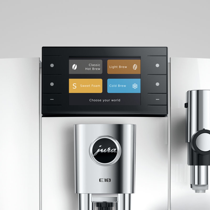 E10 Piano White Coffee and Espresso Machine