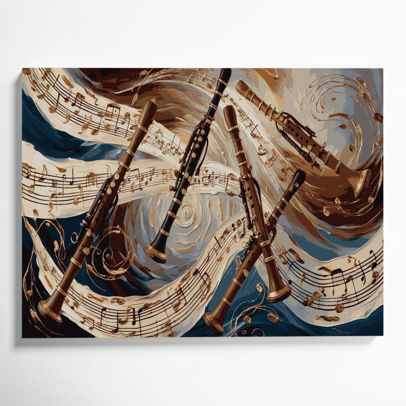 Art mural sur toile beige, H 20 po x l 24 po