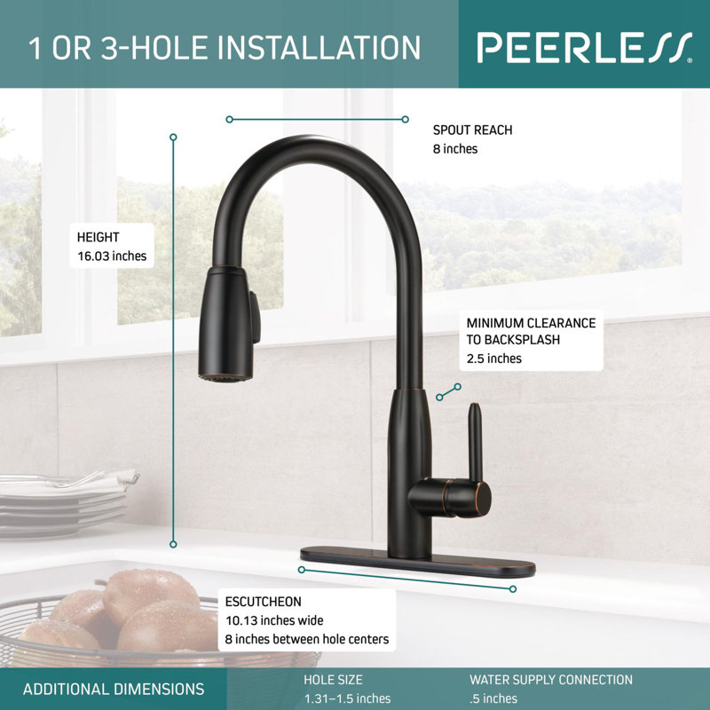 Peerless Faucets Apex Pull Down Kitchen Faucet, Stainless