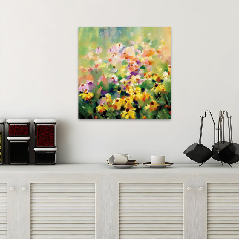 Art floral contemporain Wild Meadow, H 18 po x l 18 po